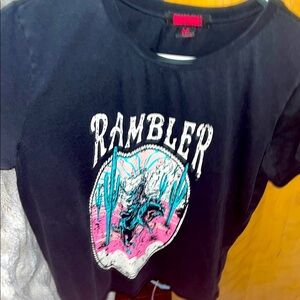 Kids Black Graphic T-Shirt